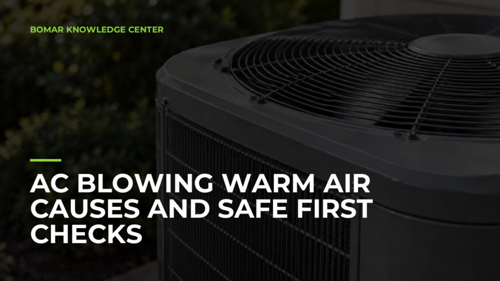 AC Blowing Warm Air Causes and Safe First Checks